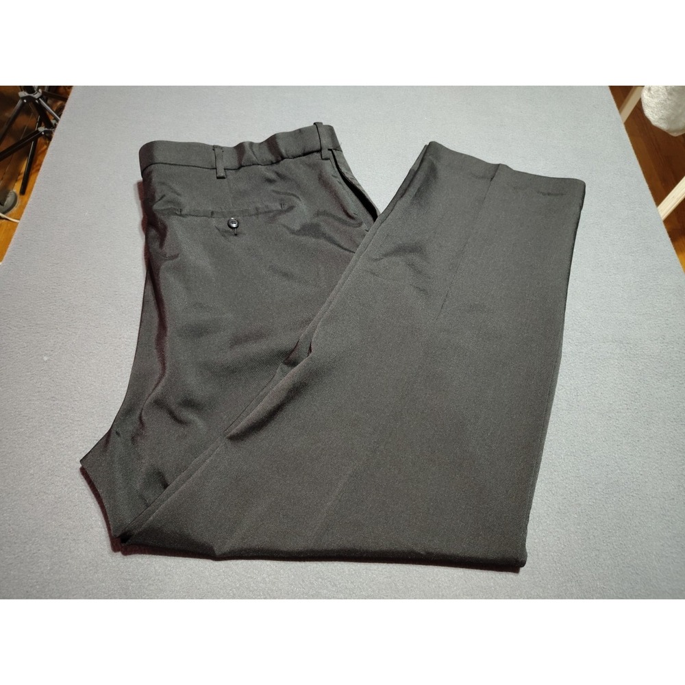 Savane Dress Pants Men W48/L32  Black‎ Classic Work Formal City Wedding